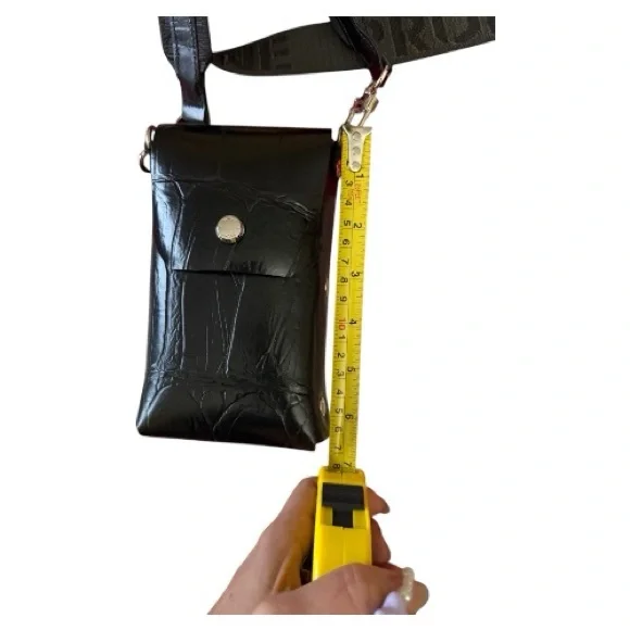 Prune Leather Croc Print Camera Crossbody Phone Bag - Picture 2 of 6